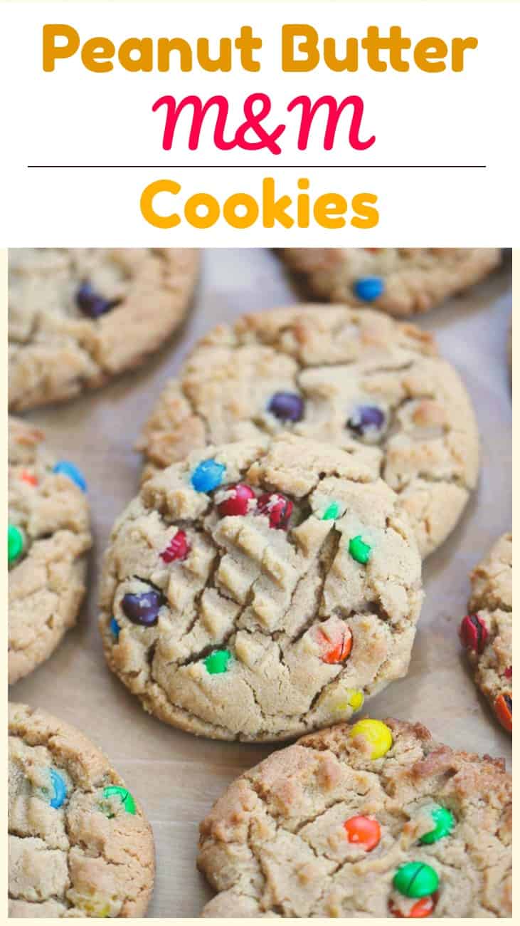 "can"t eat just one" peanut butter m&m cookies