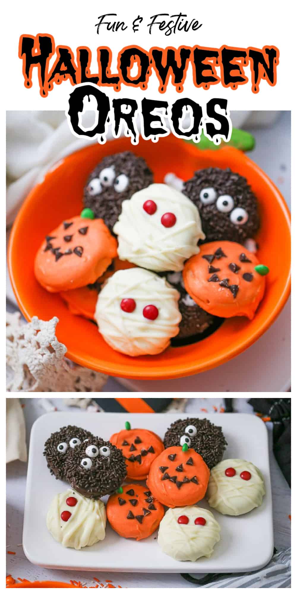 Oreo Monster Cookies for Halloween - My Gorgeous Recipes