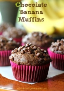 Chocolate Banana Muffins - The Baking ChocolaTess