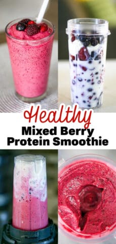 Healthy Mixed Berry Protein Smoothie