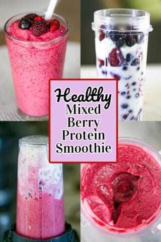 Healthy Mixed Berry Protein Smoothie