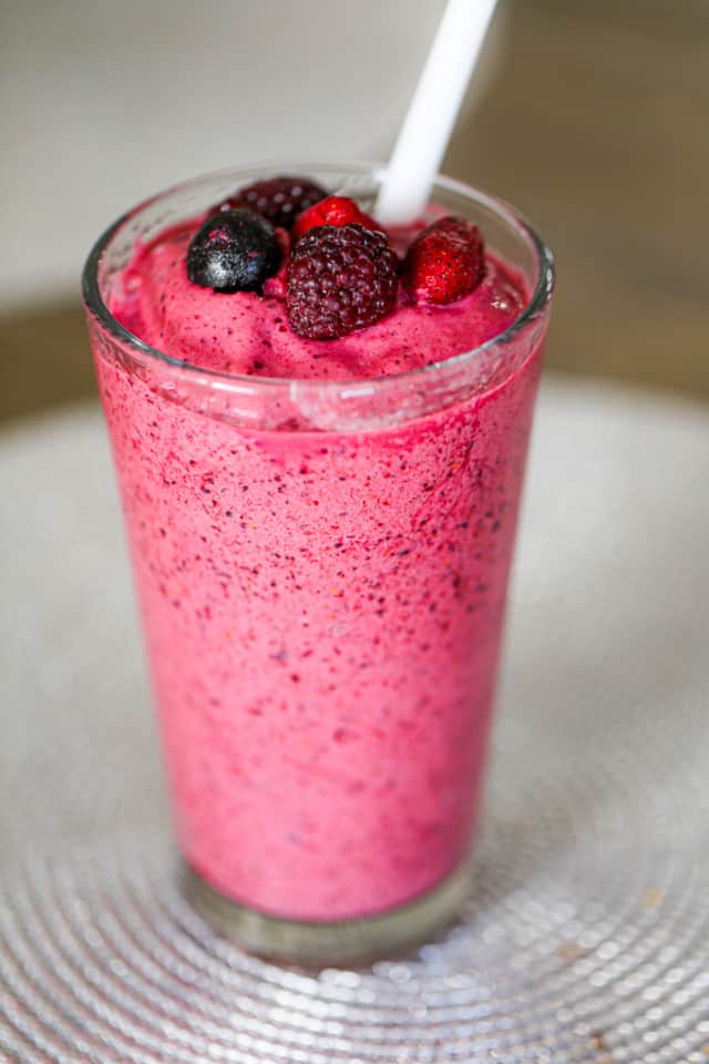 Healthy Mixed Berry Protein Smoothie