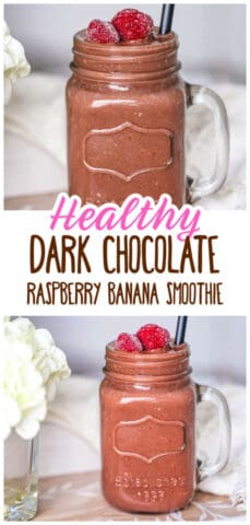 Dark Chocolate Raspberry & Banana Smoothie