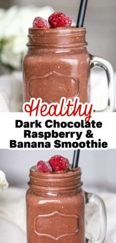 Dark Chocolate Raspberry & Banana Smoothie