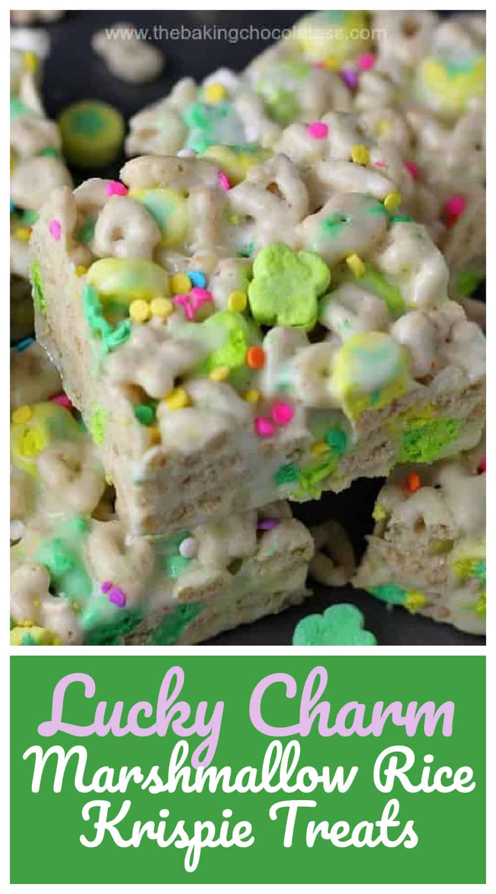 Lucky Charm Marshmallow Rice Krispies - The Baking ChocolaTess