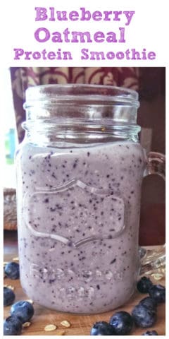 Blueberry Oatmeal Protein Smoothie