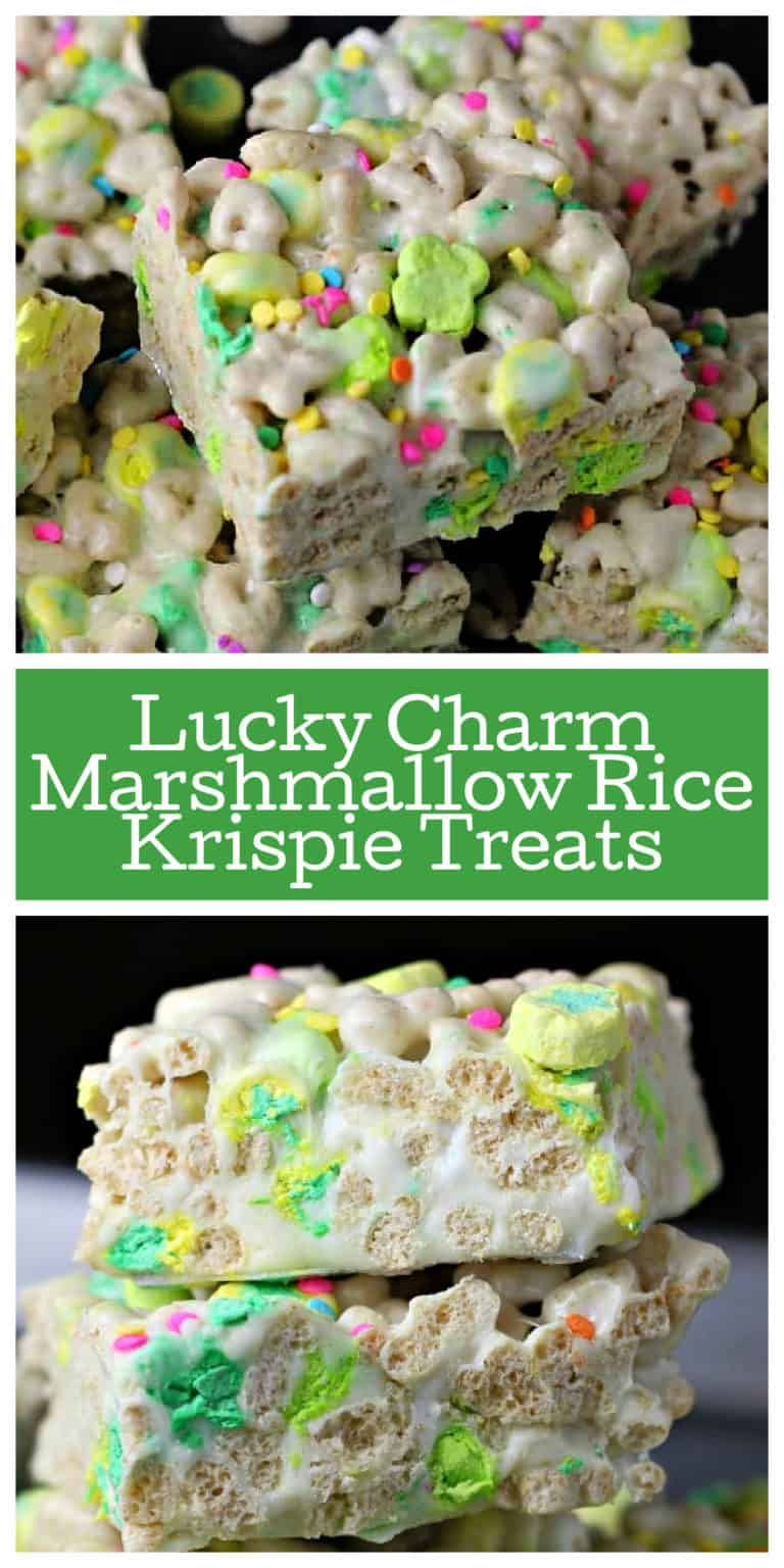 Lucky Charm Marshmallow Rice Krispies - The Baking ChocolaTess