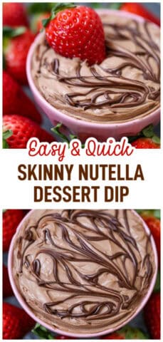 3 Ingredient Skinny Nutella Dessert Dip