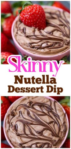 3 Ingredient Skinny Nutella Dessert Dip