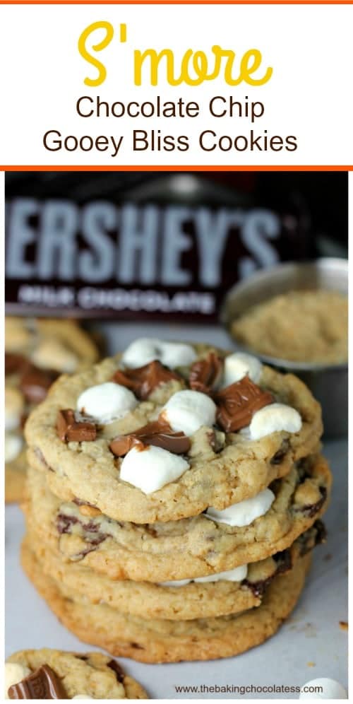 Gooey S'more Chocolate Chip Cookies - The Baking ChocolaTess