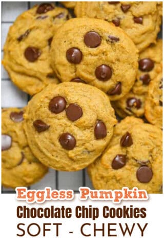 Eggless Soft Batch Pumpkin Chocolate Chip Cookies