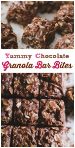 Yummy Chocolate Granola Bar Bites