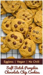 Eggless Soft Batch Pumpkin Chocolate Chip Cookies