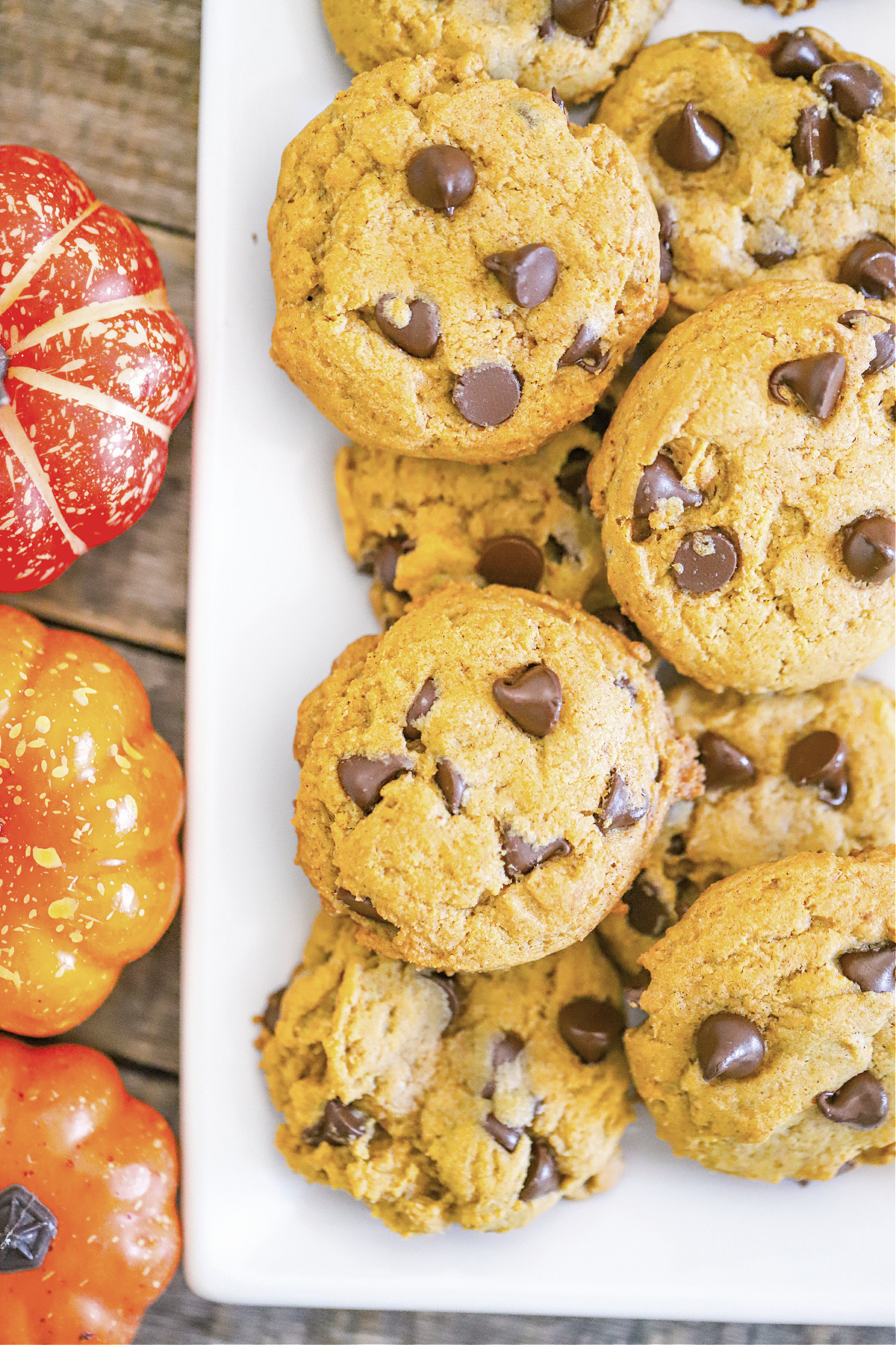 Eggless Soft Batch Pumpkin Chocolate Chip Cookies