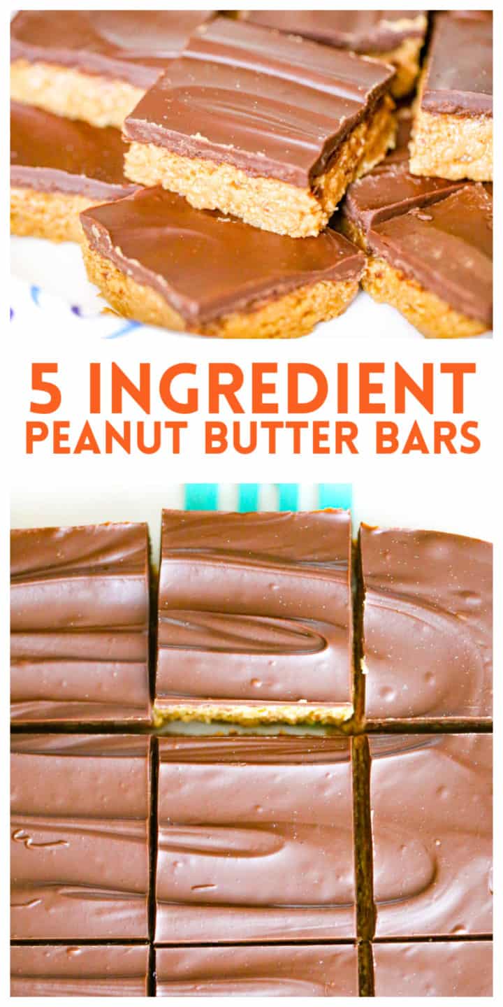 5 Ingredient Peanut Butter Bars - The Baking ChocolaTess