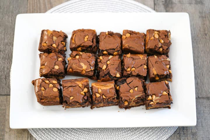 Rich N Gooey Buckeye Brownie Bars The Baking Chocolatess