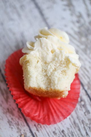 White Chocolate Buttercream Frosted Cupcakes - The Baking ChocolaTess