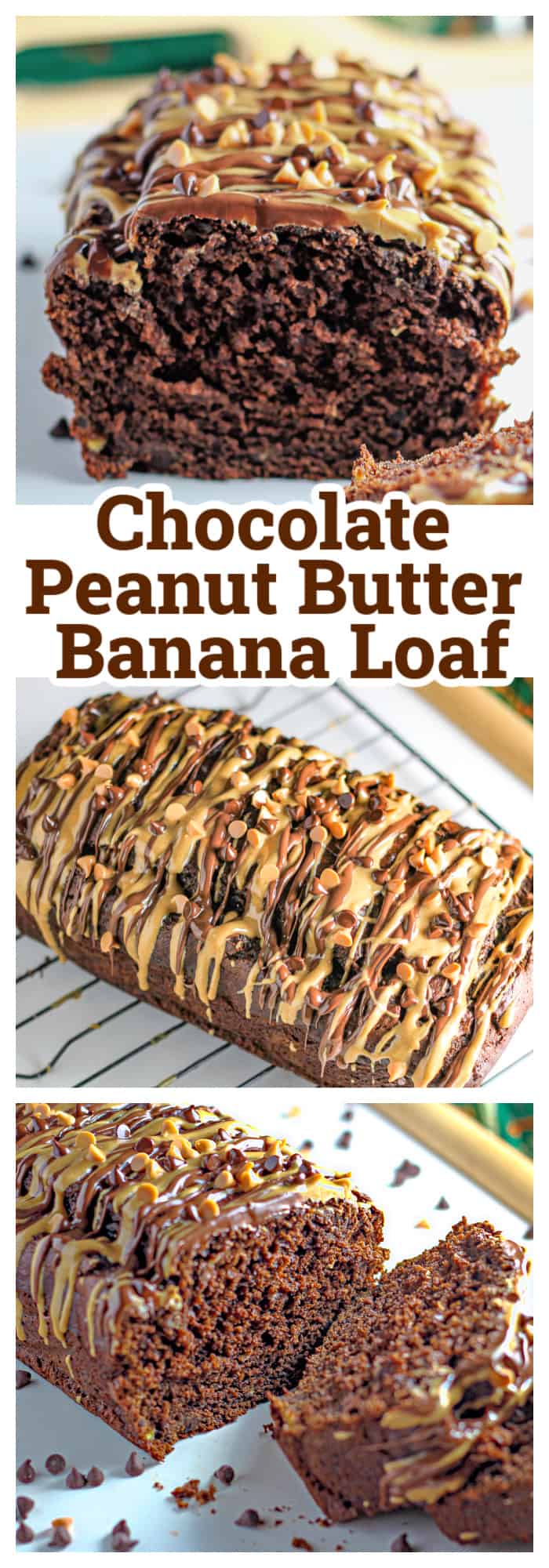 Chocolate Peanut Butter Banana Loaf