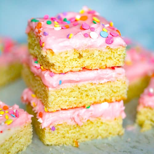 Frosted Soft Sugar Cookie Bars - The Baking ChocolaTess