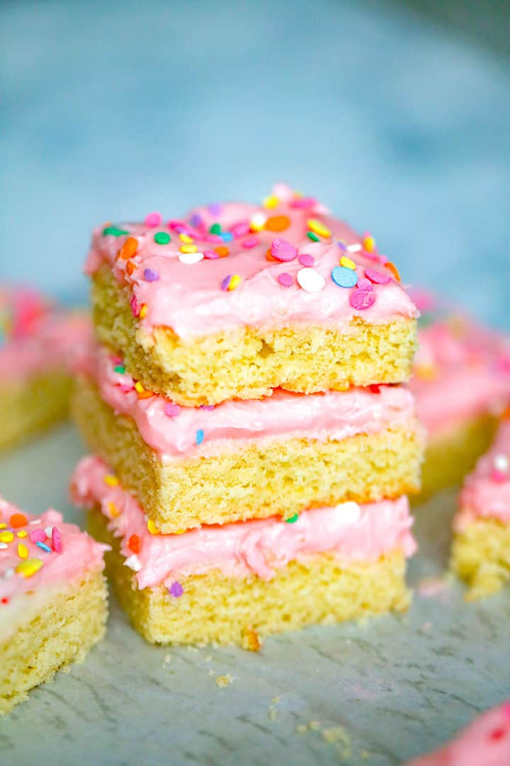 Frosted Soft Sugar Cookie Bars - The Baking ChocolaTess