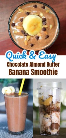 Chocolate Almond Butter Banana Smoothie