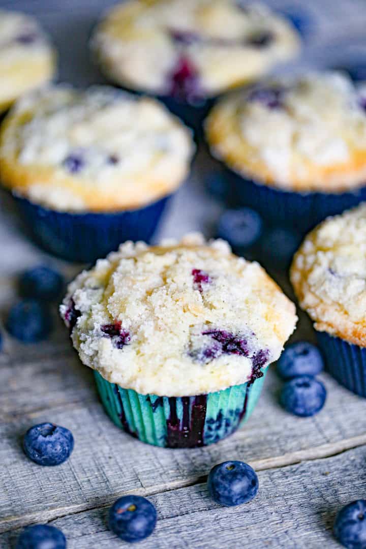 Best Blueberry Crumble Muffins - The Baking ChocolaTess