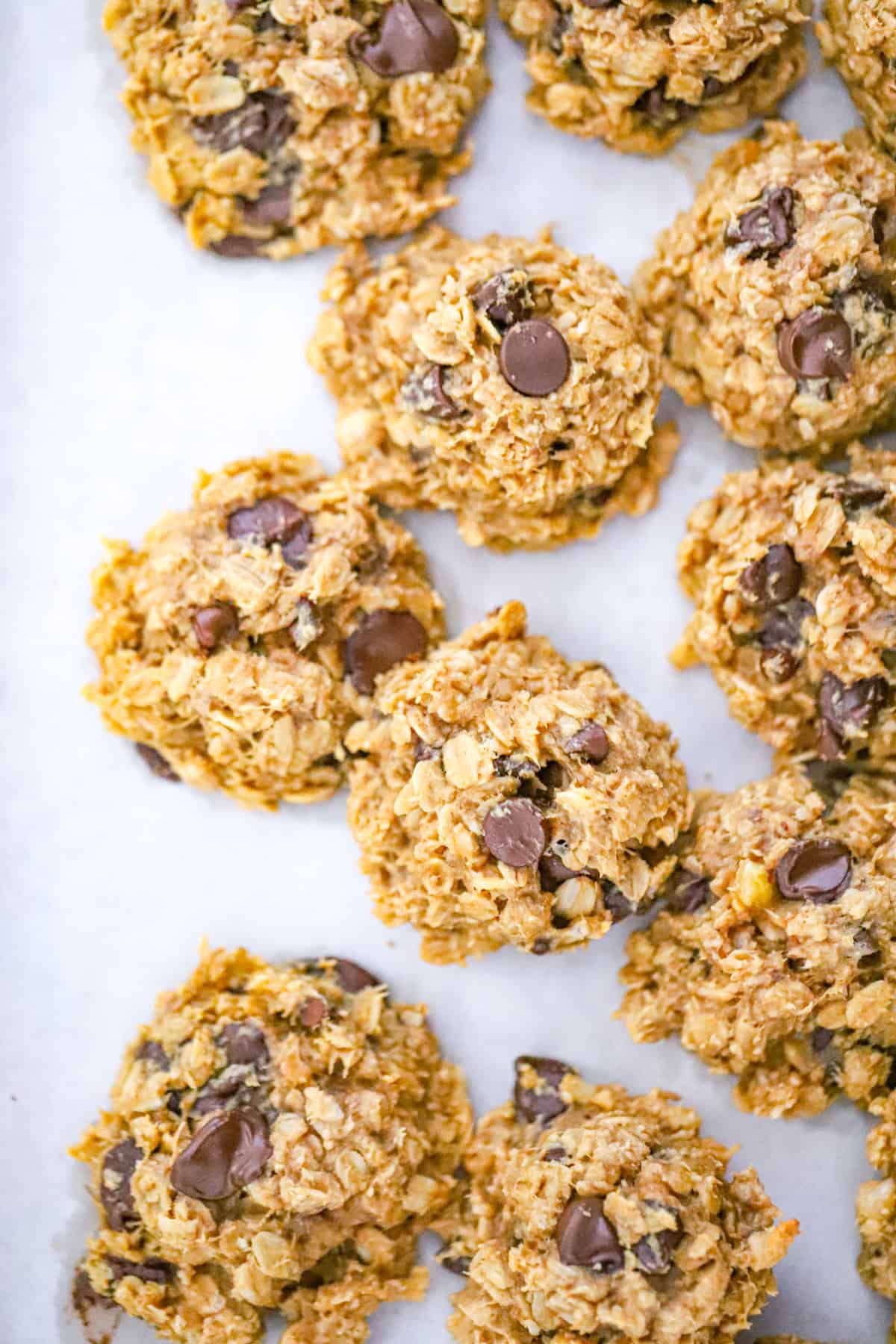 easy healthy Banana Oat Chocolate Chip Breakfast Cookies recipe (oatmeal)