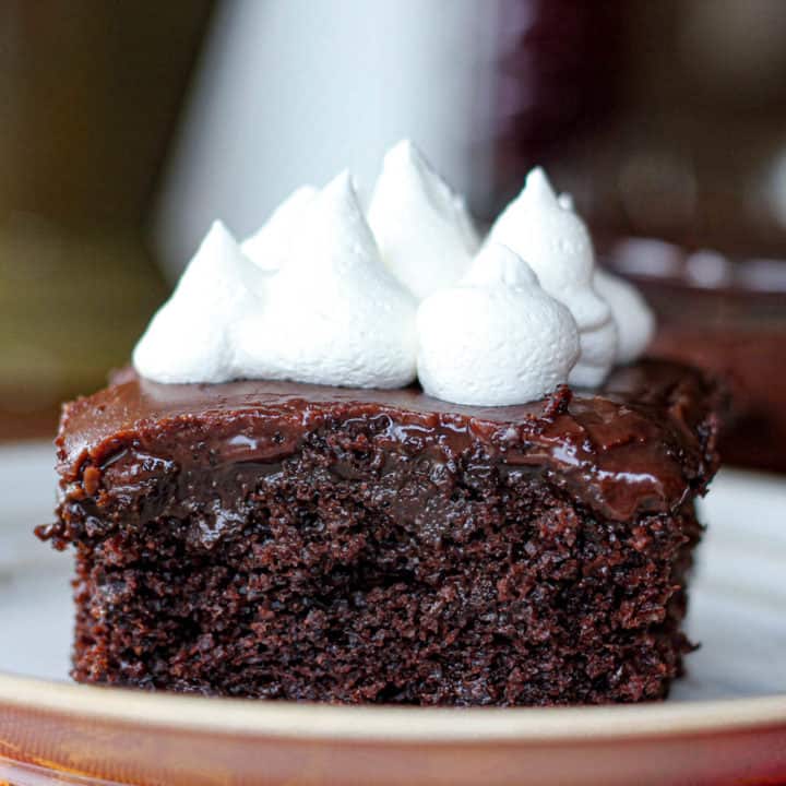 Sinful Triple Chocolate Fudge Poke Cake - The Baking ChocolaTess