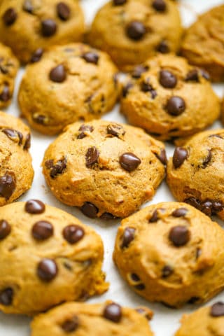 Classic Pumpkin Chocolate Chip Cookies - The Baking ChocolaTess