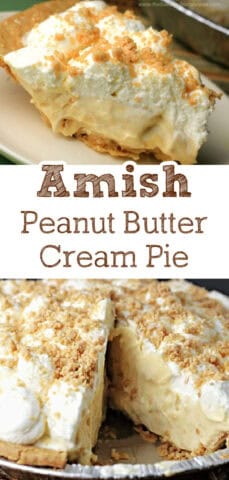 Amish Peanut Butter Cream Pie