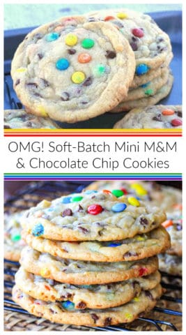 OMG! Soft-Batch Mini M&M & Chocolate Chip Cookies