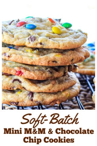 soft batch m&m cookies