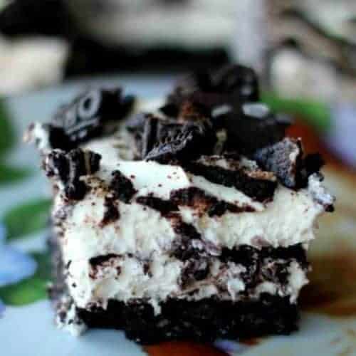 No Bake Oreo Cheesecake Bars - The Baking Chocolatess