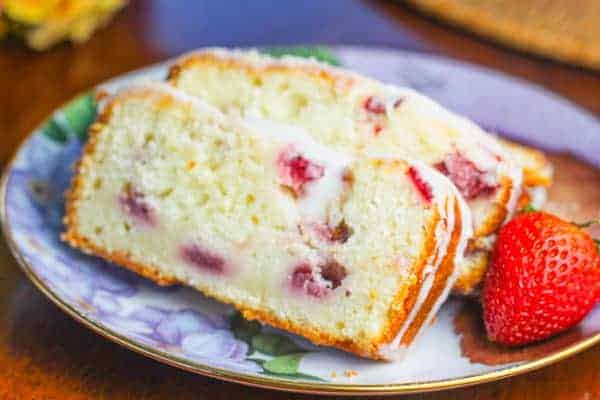 Easy Lemon Strawberry Yogurt Pound Cake - The Baking ChocolaTess