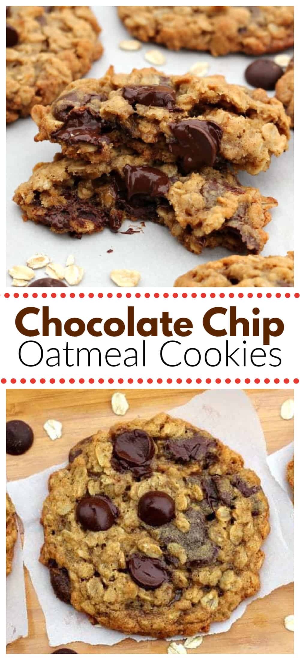 Chocolate Chip Oatmeal Cookies - The Baking ChocolaTess