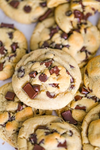 Thick & Chewy Loaded Chocolate Chip Cookies - The Baking ChocolaTess