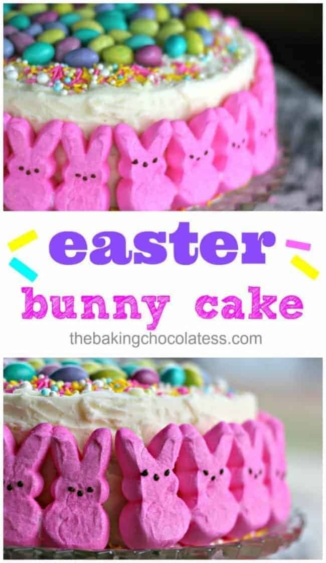 Easy To Decorate Easter Bunny Cake - The Baking Chocolatess