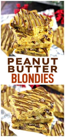 Easy & Delicious Peanut Butter Chocolate Chip Blondies