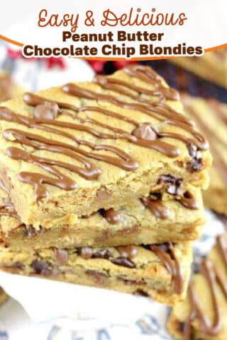 Easy & Delicious Peanut Butter Chocolate Chip Blondies