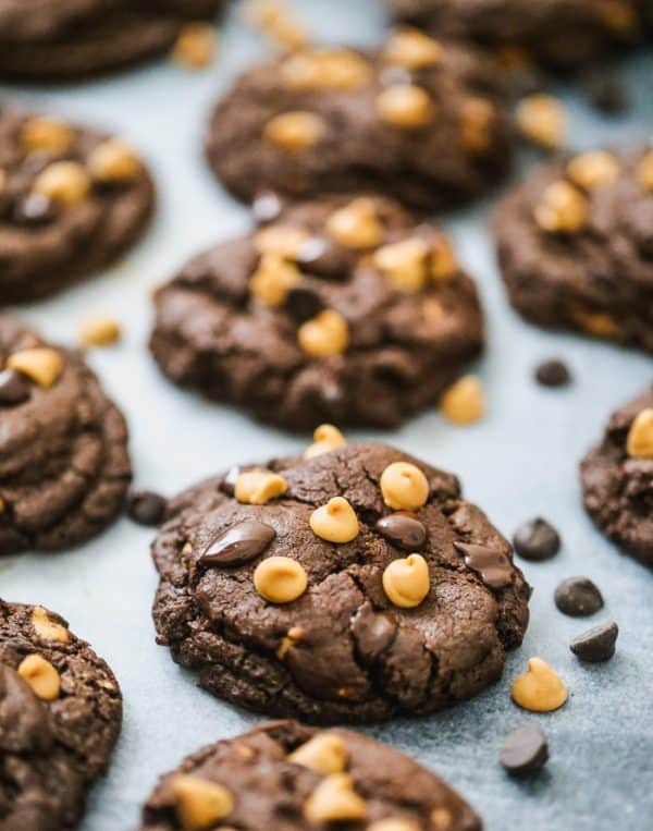 Double Chocolate Peanut Butter Cookies - The Baking ChocolaTess