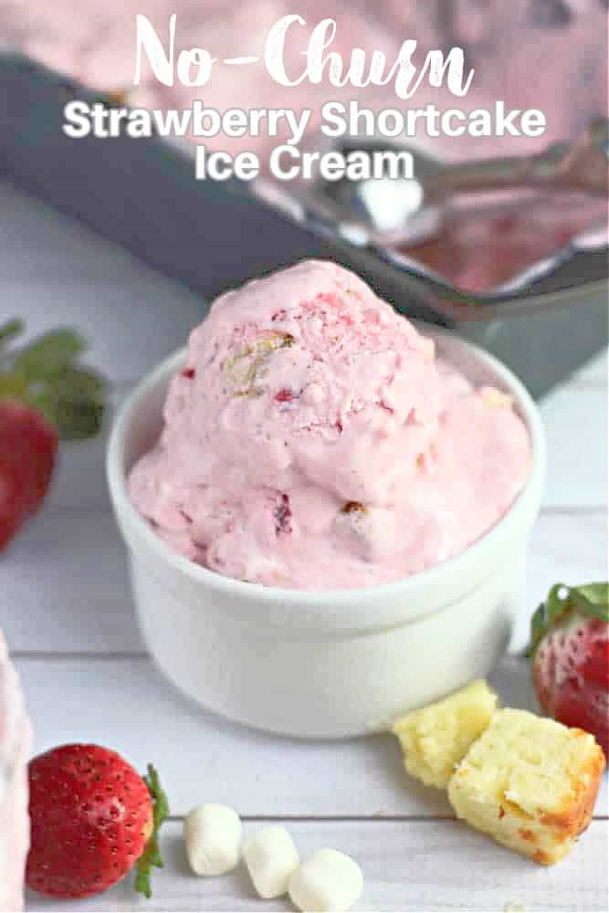 No-Churn Strawberry Shortcake Ice Cream - The Baking ChocolaTess