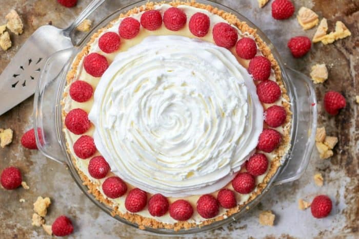 Easy Raspberry Lemon Dream Pie - The Baking ChocolaTess