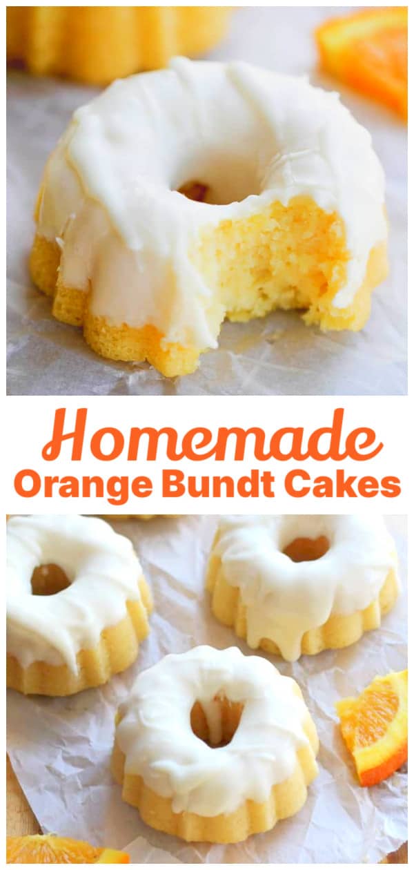 Orange Cream Glazed Pound bundt Cakes recipe glaze