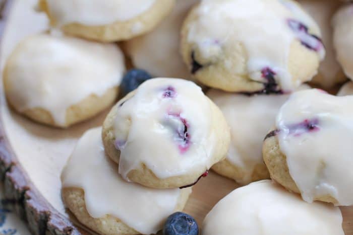 Soft Lemon & Blueberry Explosion Cookies - The Baking ChocolaTess