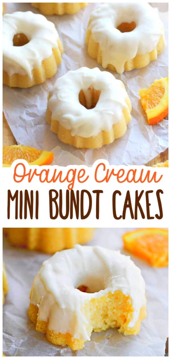 Orange Cream Mini Bundt Cakes