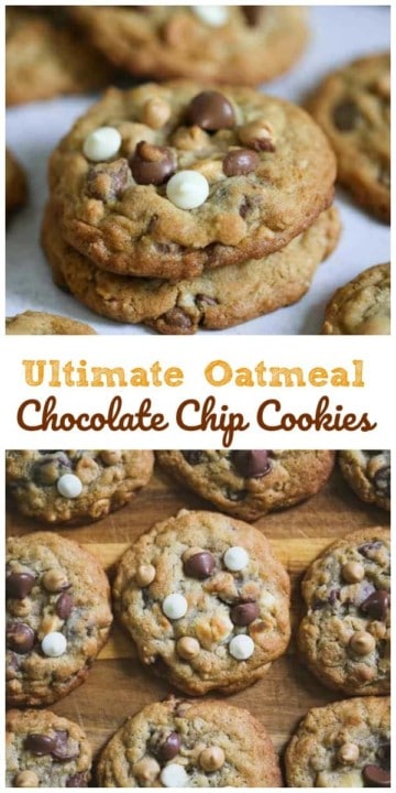 Triple Chocolate Chip Oatmeal Cookies - The Baking ChocolaTess