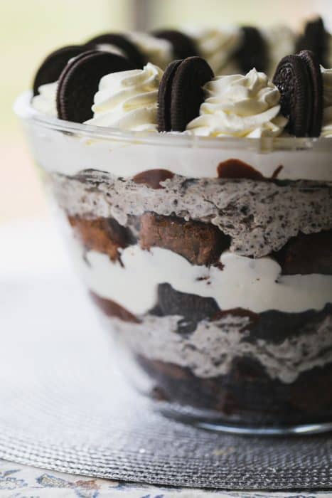 Omg Chocolate Oreo Cheesecake Brownie Trifle The Baking Chocolatess