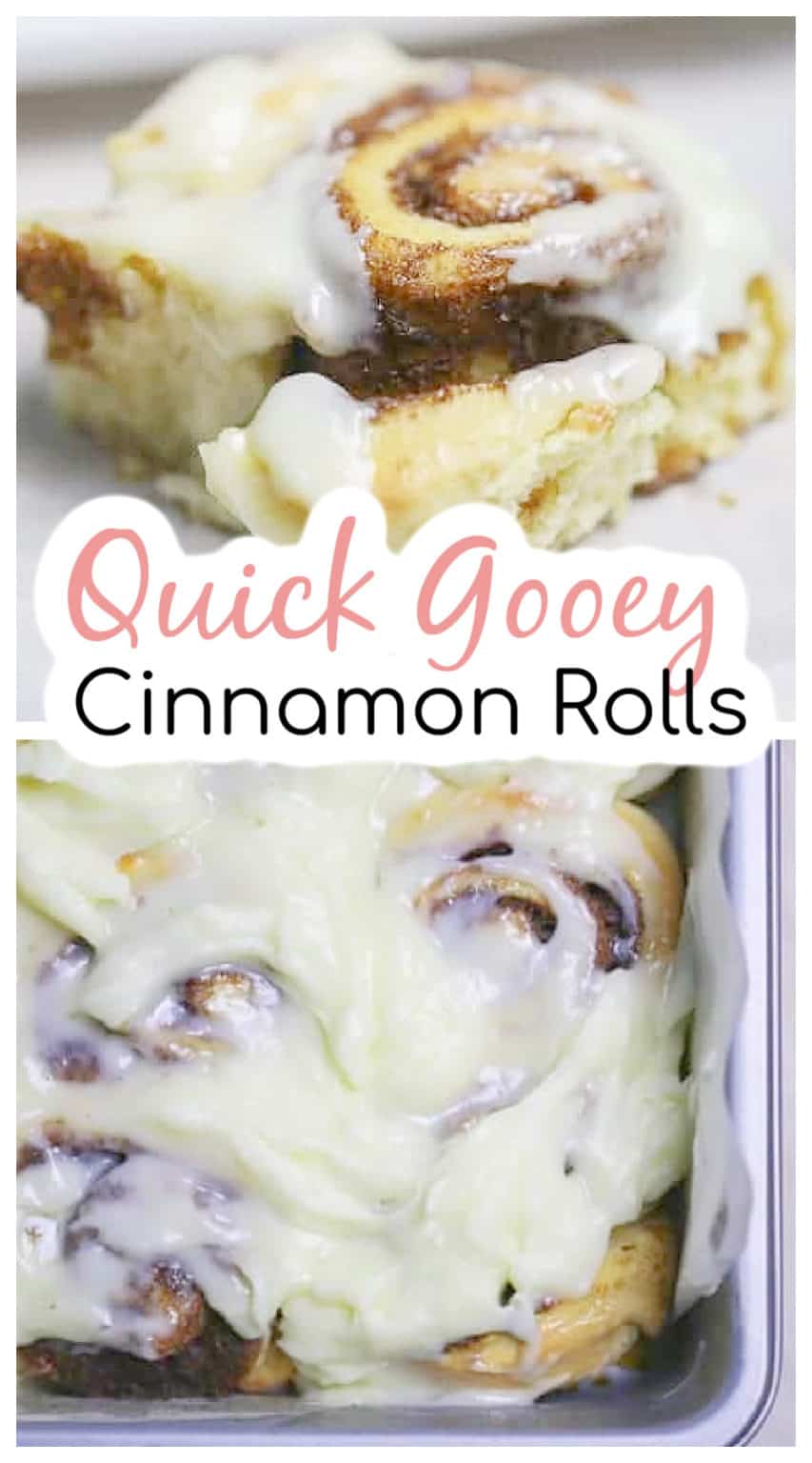 Easy Quick Gooey Cinnamon Rolls - The Baking Chocolatess