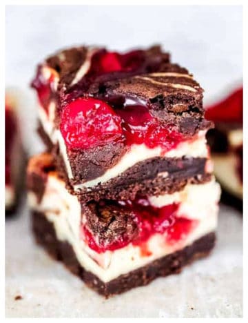 Cherry Cheesecake Swirl Brownies - The Baking ChocolaTess