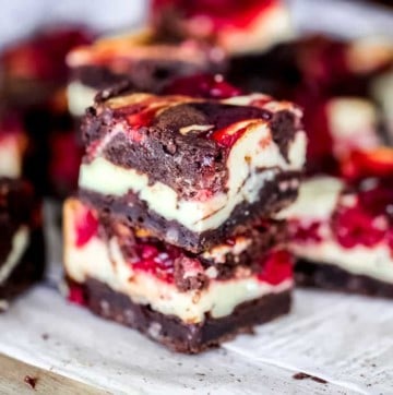 Cherry Cheesecake Swirl Brownies - The Baking ChocolaTess